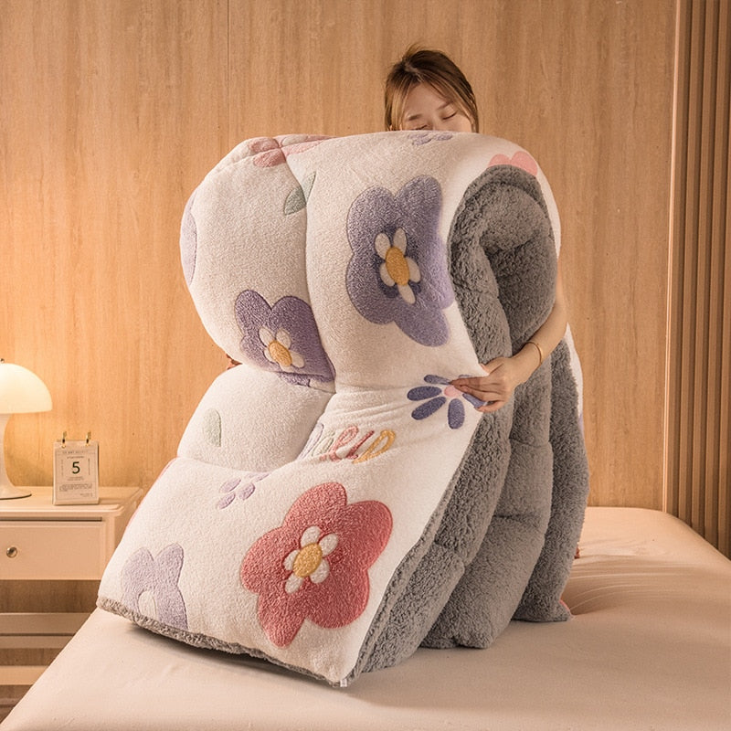 Valkoinen, Vaaleanpunainen Ja Violetti Fleece-Peitto