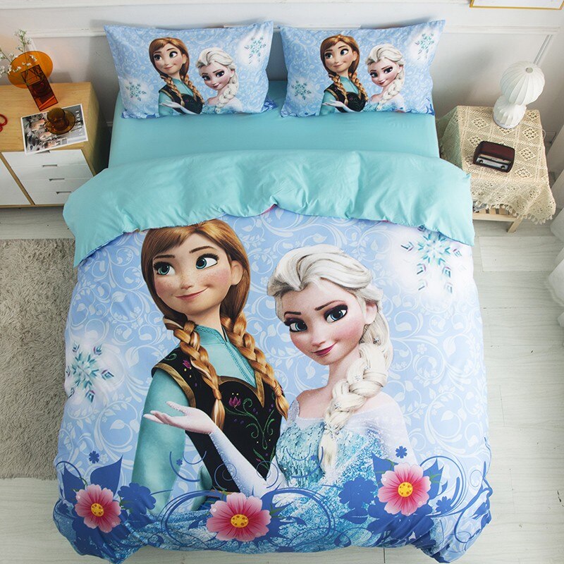 Anna Ja Elsa Sininen Vuodevaatteet Setti