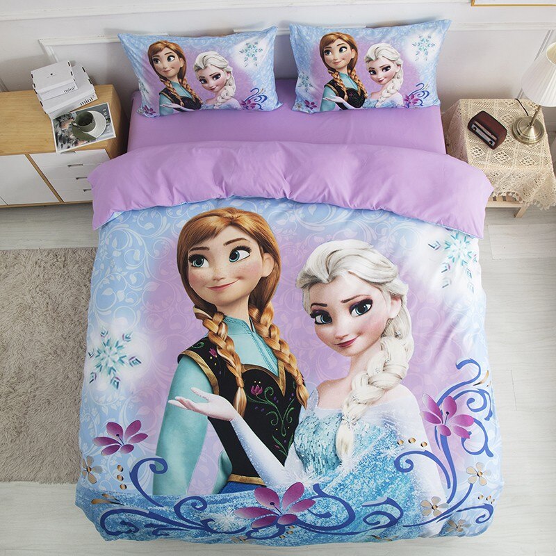 Anna Ja Elsa Violetti Vuodevaatteet Setti