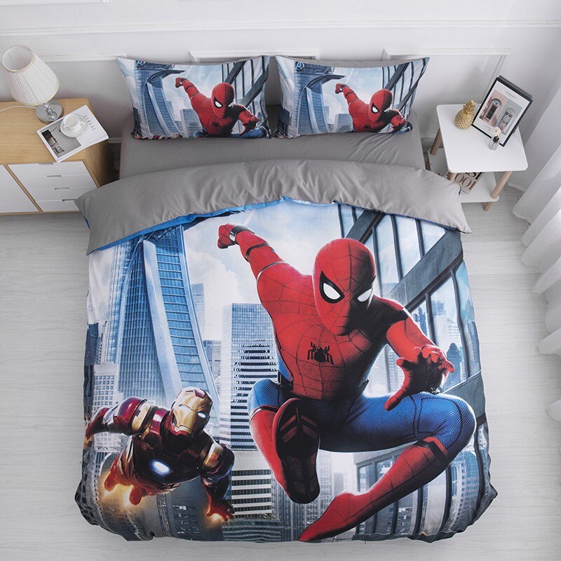 Avengers Spider Man Ja Iron Man Vuodevaatteet Setti
