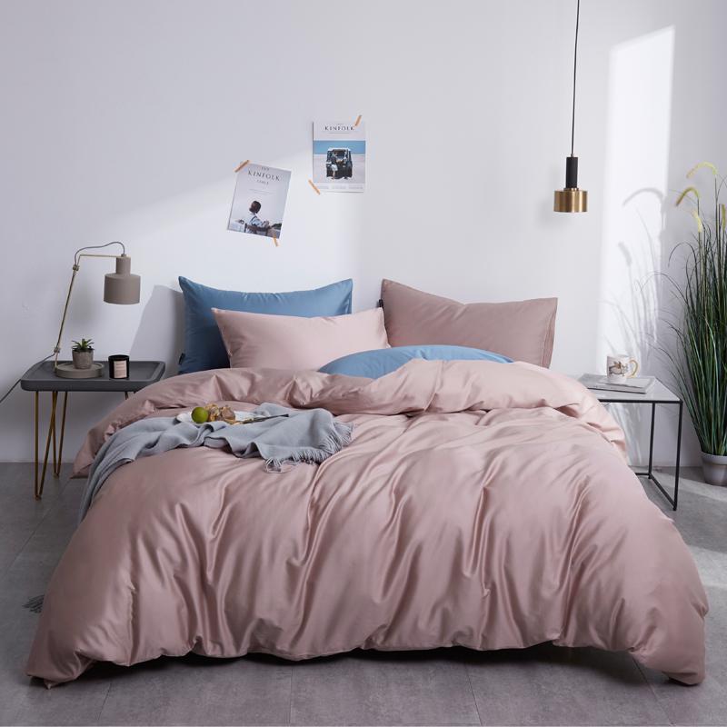 100 % Puuvillaa Pelkkä Vuodevaatteet Setti Powder Pink
