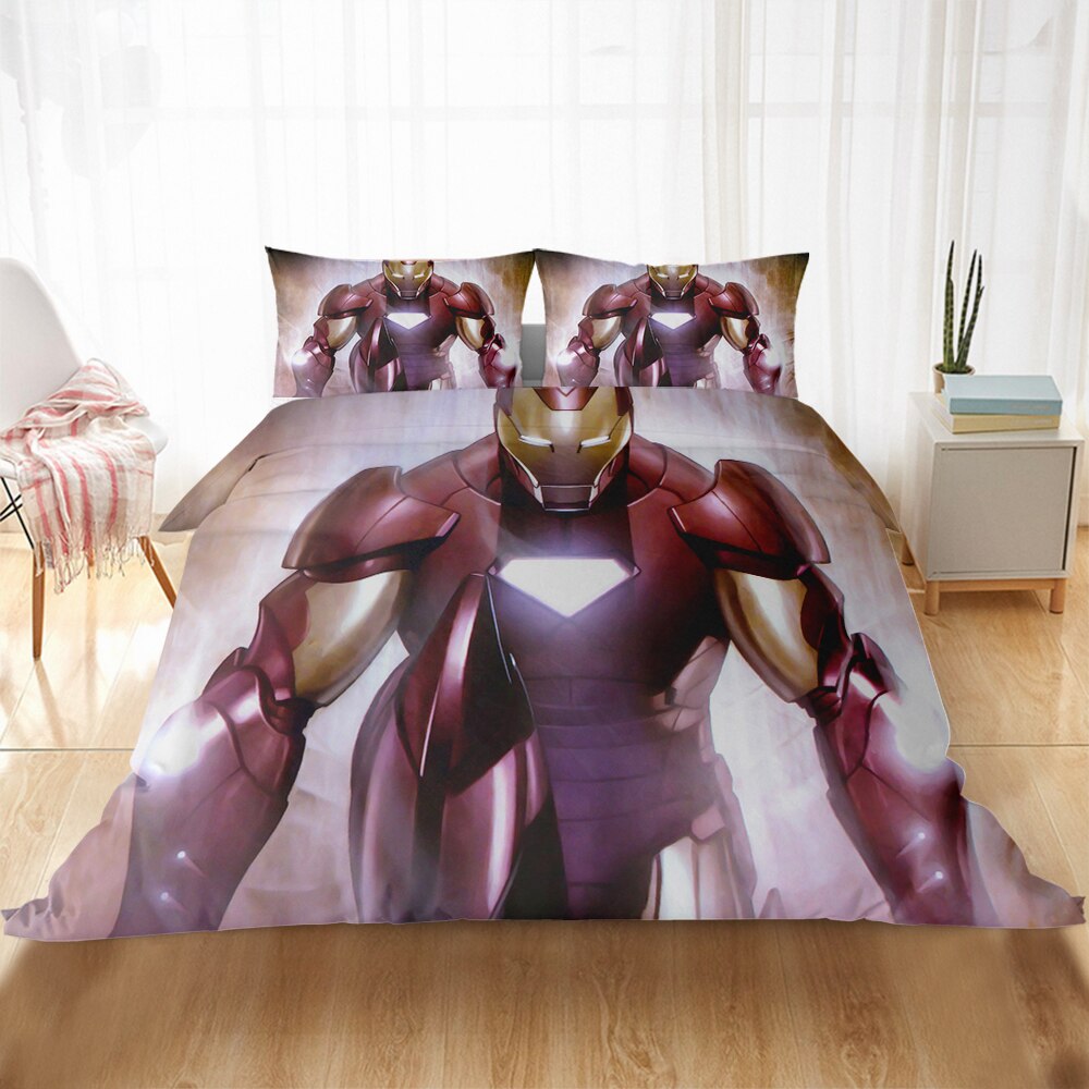 Avengers Iron Man Valkoinen Pussilakana