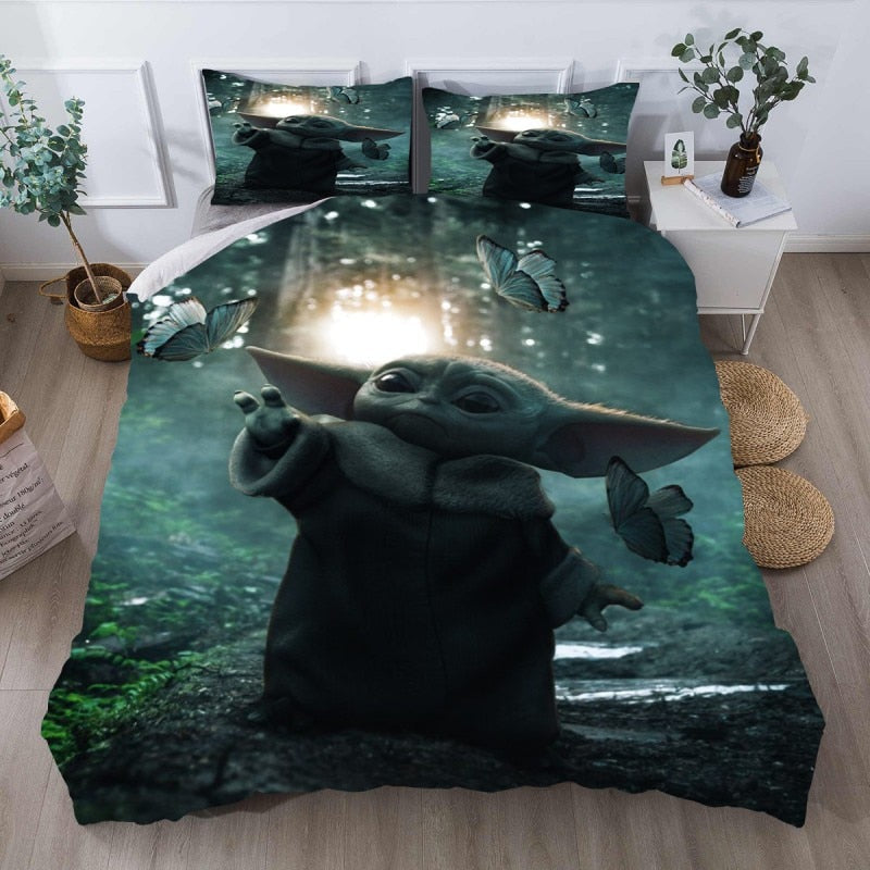 Baby Yoda Käyttää Force-Pussilakanaa
