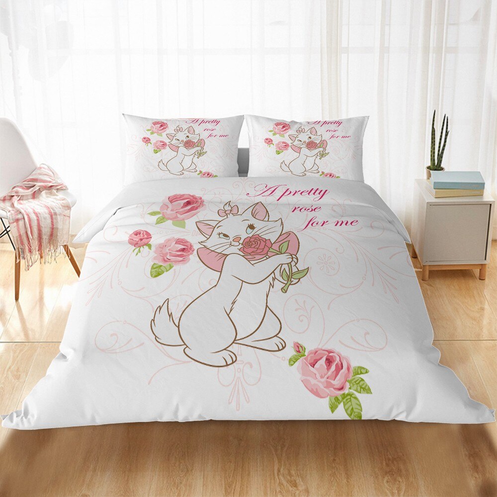 Valkoinen Pussilakana Aristocats Marie And Roses