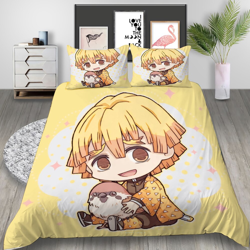Demon Slayer Keltainen Zenitsu Doll Pussilakana
