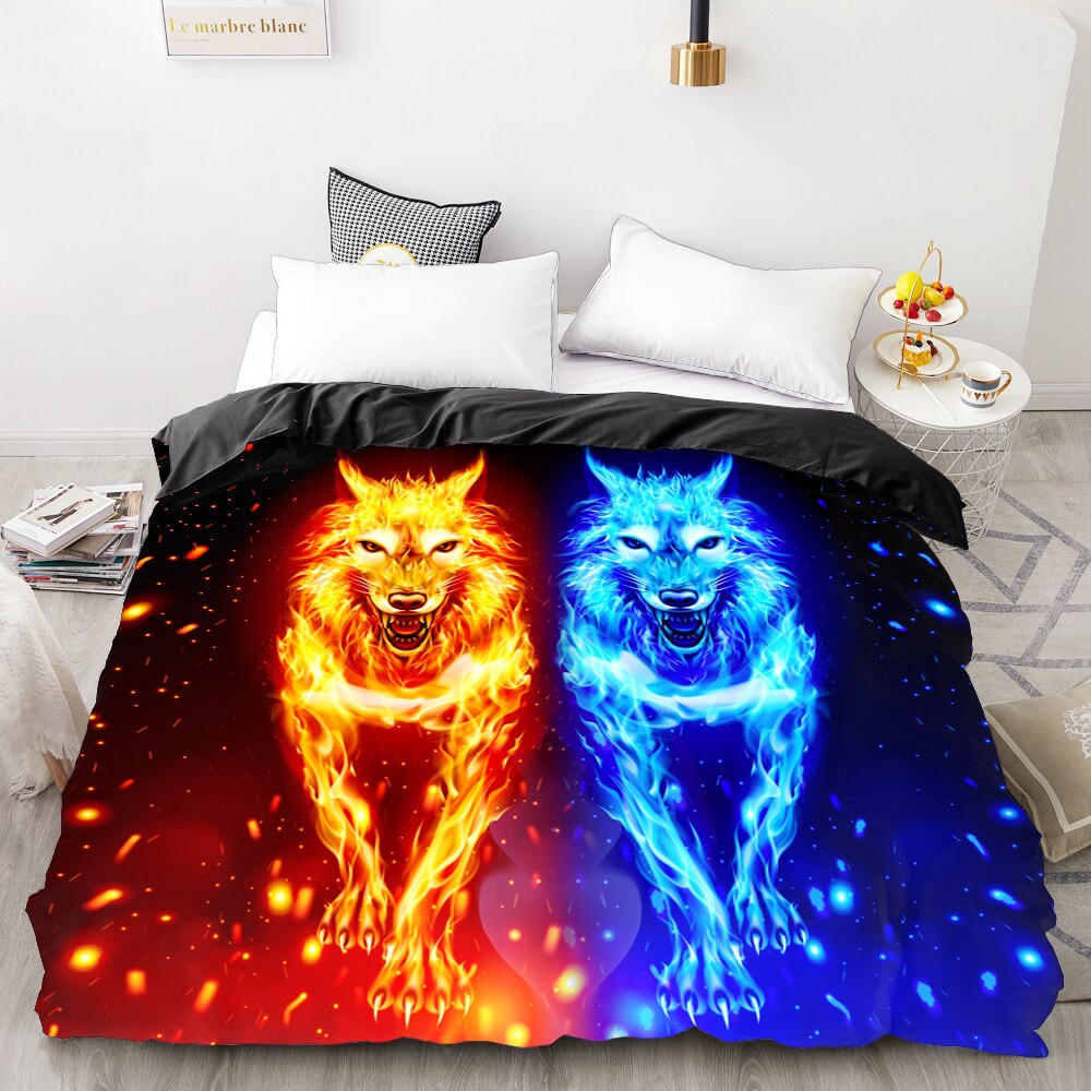 Sininen Ja Oranssi Wolf Pussilakana
