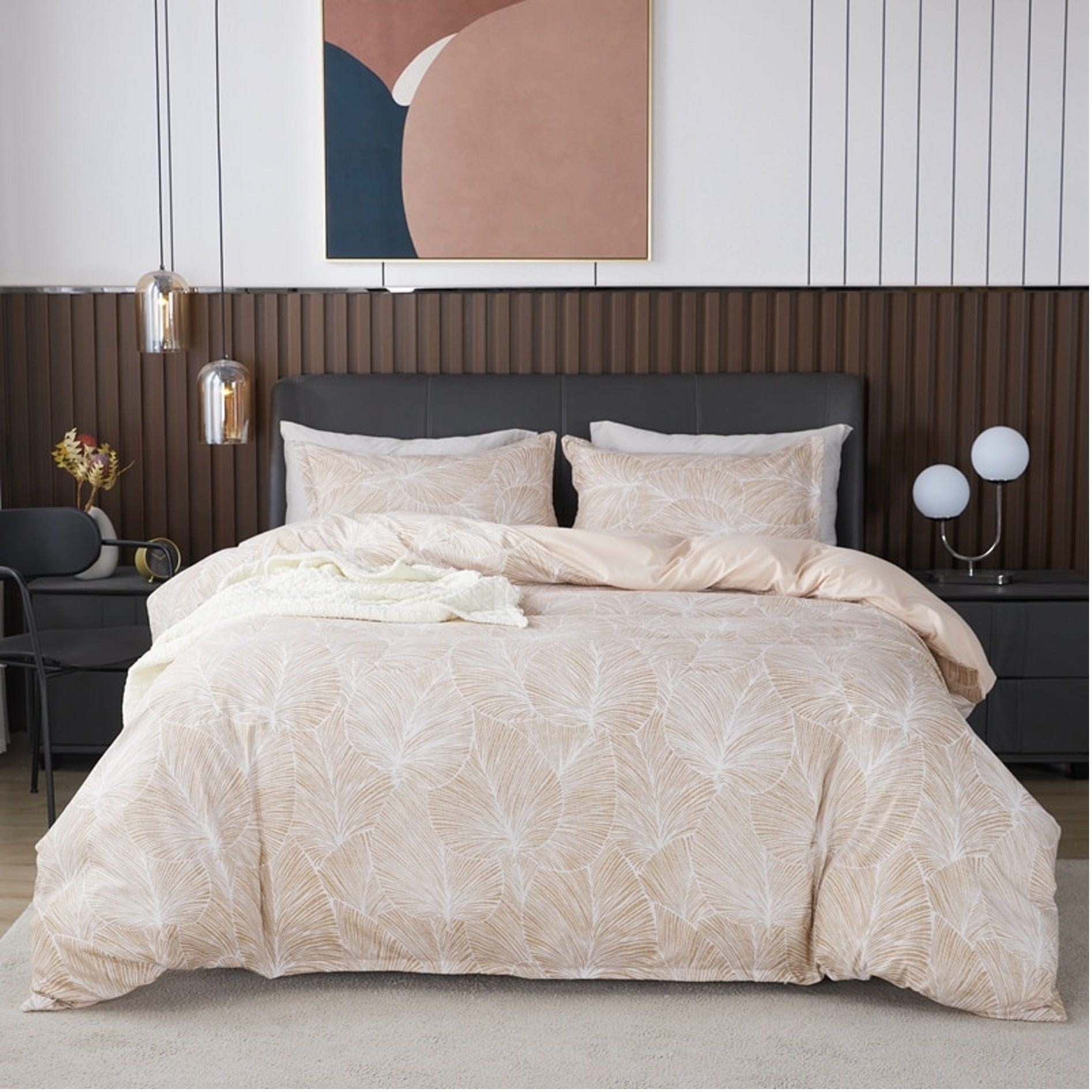 Beige Kuviollinen Pussilakana