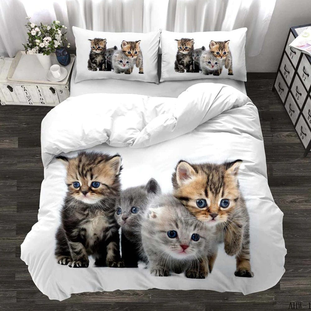 Valkoinen Kittens Pussilakana 200x200