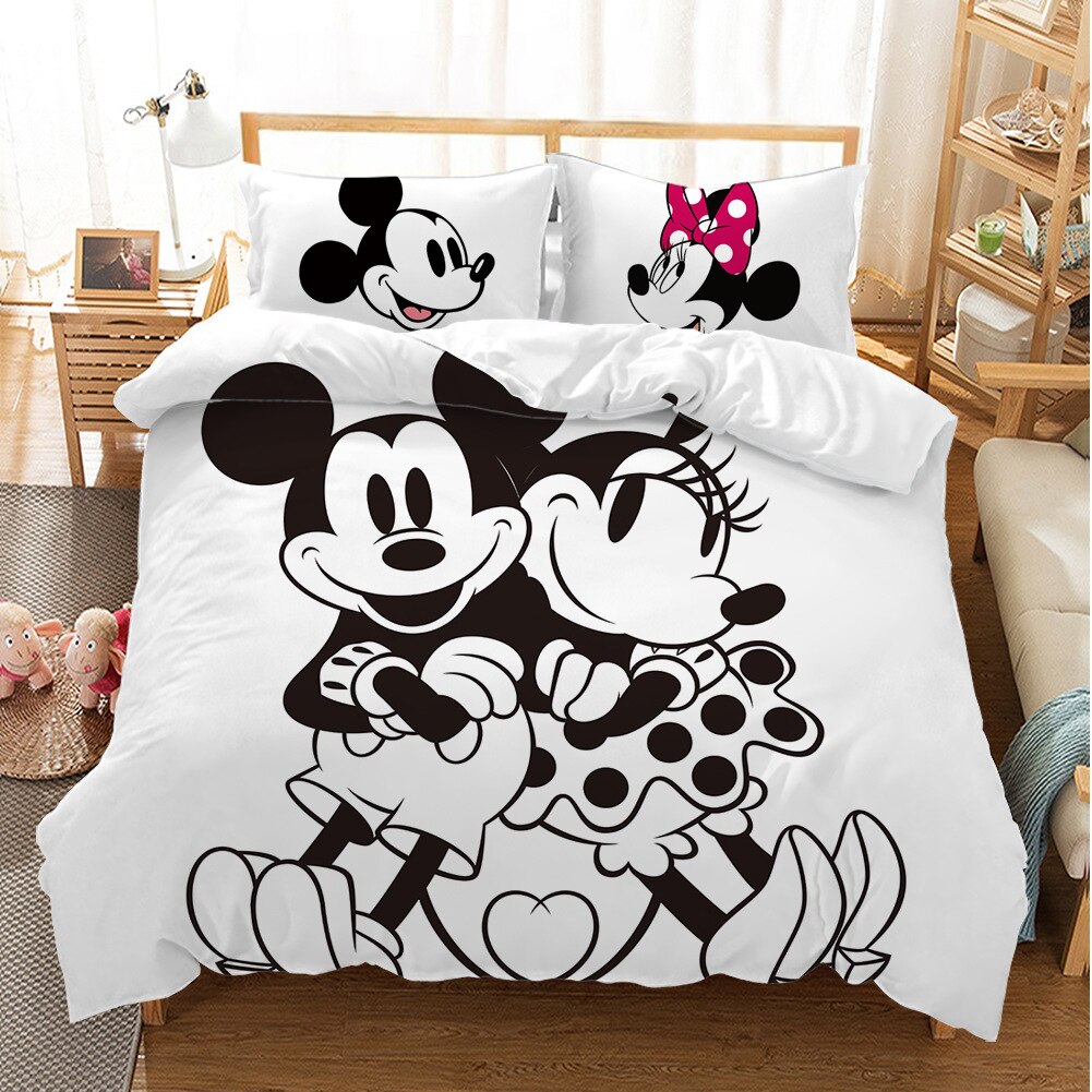 Valkoinen Pussilakana Mickey Ja Minnie