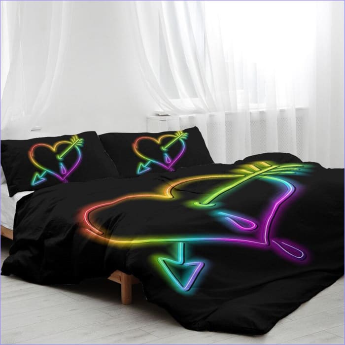 Neon Monivärinen Sydänpussilakana