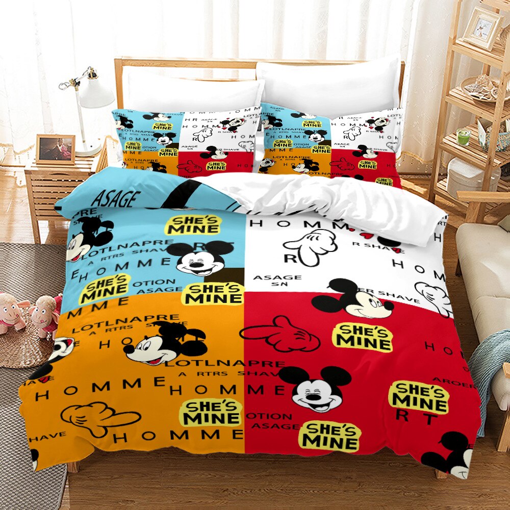 Värikäs Mickey Pussilakana