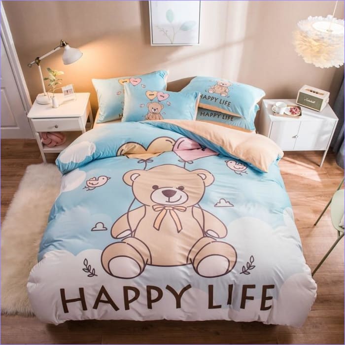 Happy Life Teddy Bear -Lasten Pussilakana