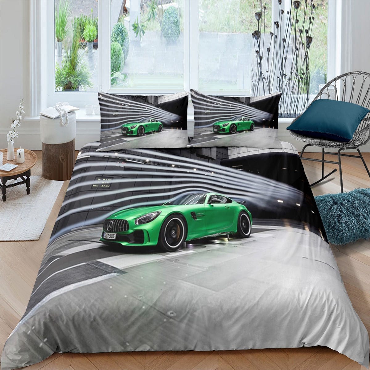 Vihreä Mercedes Pussilakana