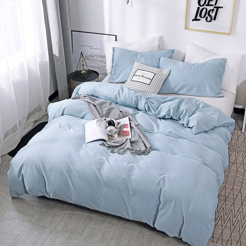 Tavallinen Polycotton Pussilakana Sininen Harmaa