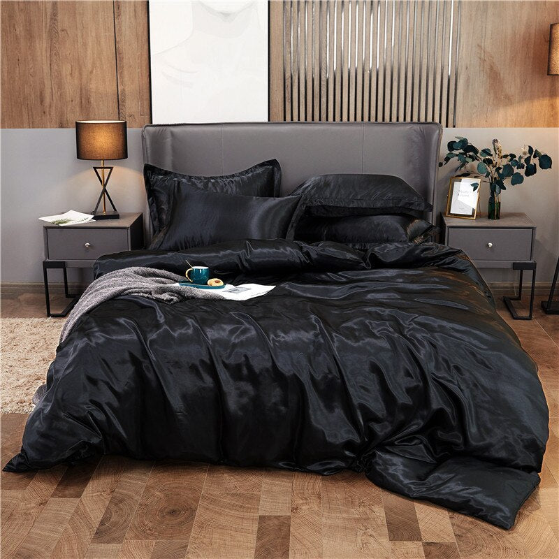 Yksinkertainen Polycotton Musta Pussilakana