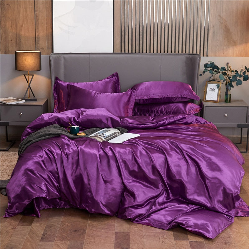 Tummanvioletti Polycotton Yksinkertainen Pussilakana