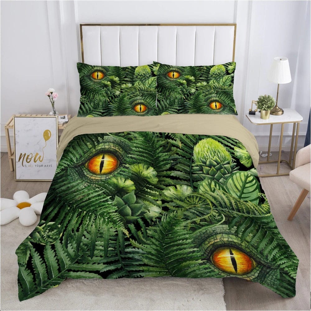 Vihreä Dino Eye Pussilakana