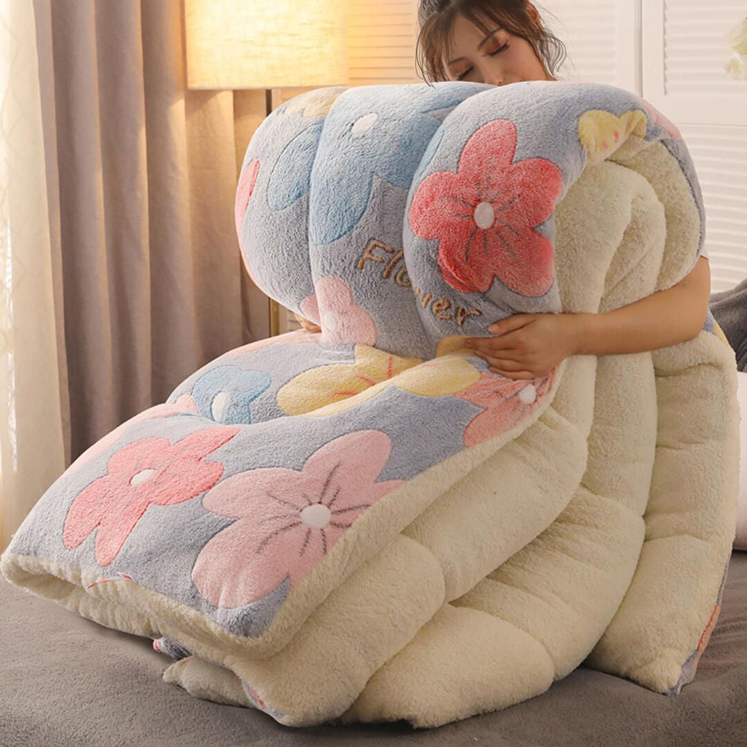 Sininen Fleece-Peitto Kukilla