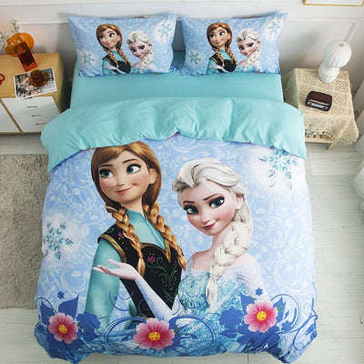 Anna Ja Elsa Sininen Vuodevaatteet Setti
