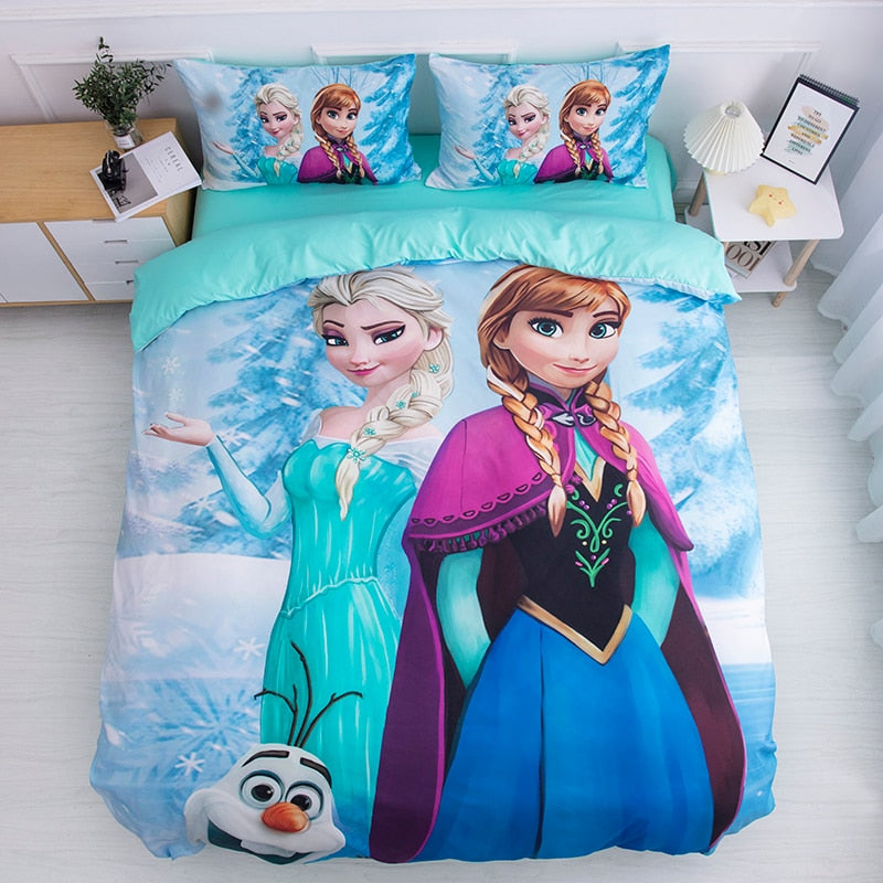 Anna Ja Elsa Piirustus Vuodevaatteet Setti