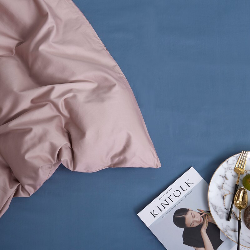 100 % Puuvillaa Pelkkä Vuodevaatteet Setti Powder Pink