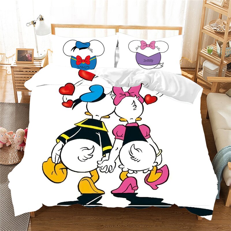 Donald And Daisy Duck Lovers Valkoinen Pussilakana