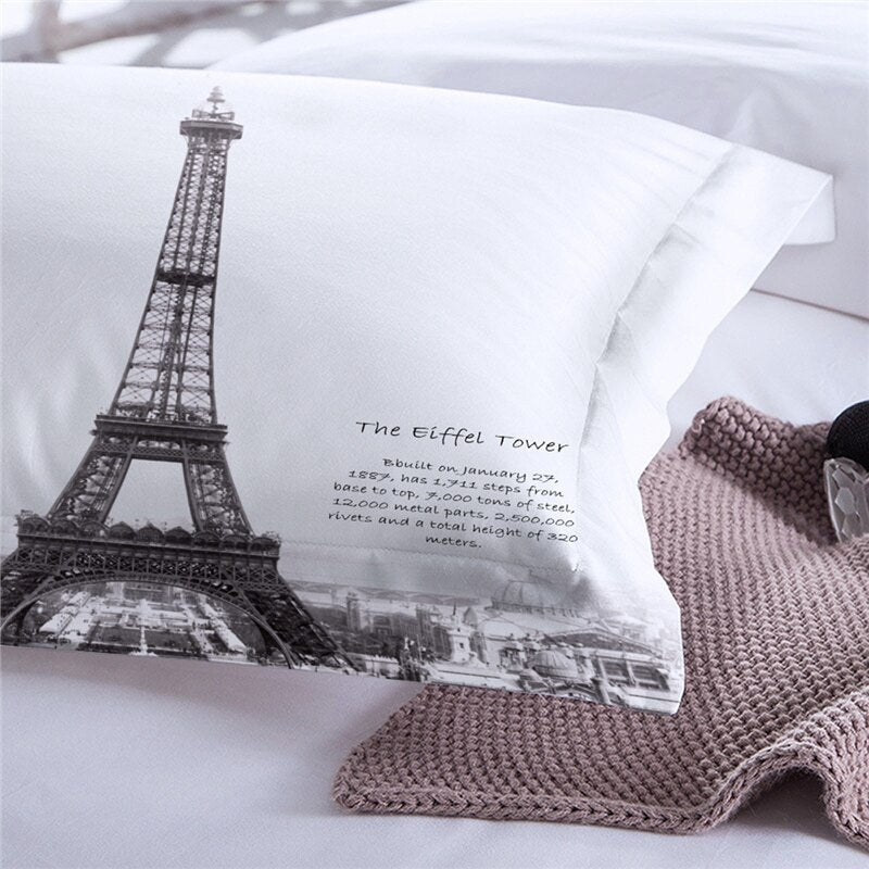 Valkoinen Eiffel-Tornin Pussilakana