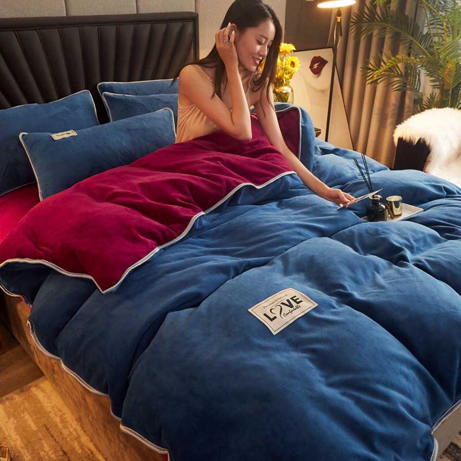 Sininen Ja Punainen Samettipussilakana