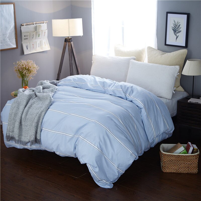 Sininen Fine Stripes Pussilakana