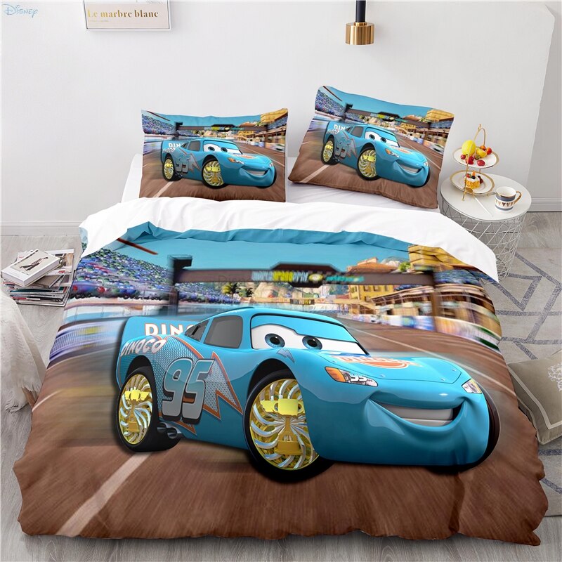 Pussilakanat Autot Lightning Mcqueen Blue