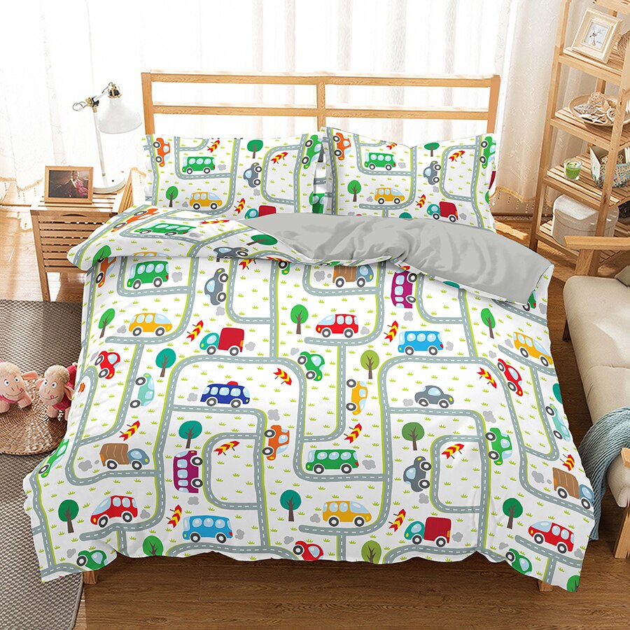 Pussilakanat Pikku Värikkäitä Autoja