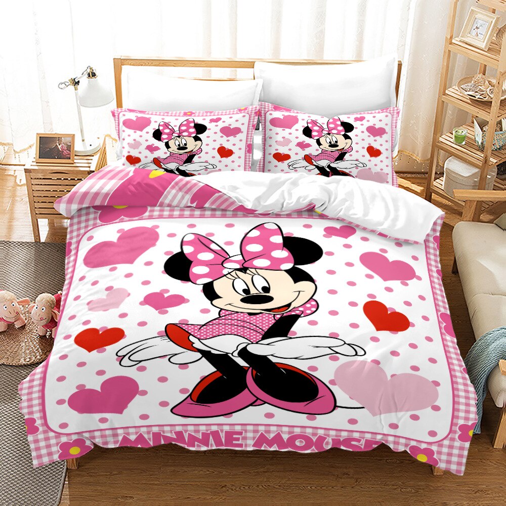 Minnie Pussilakana Vaaleanpunaisilla Sydämillä