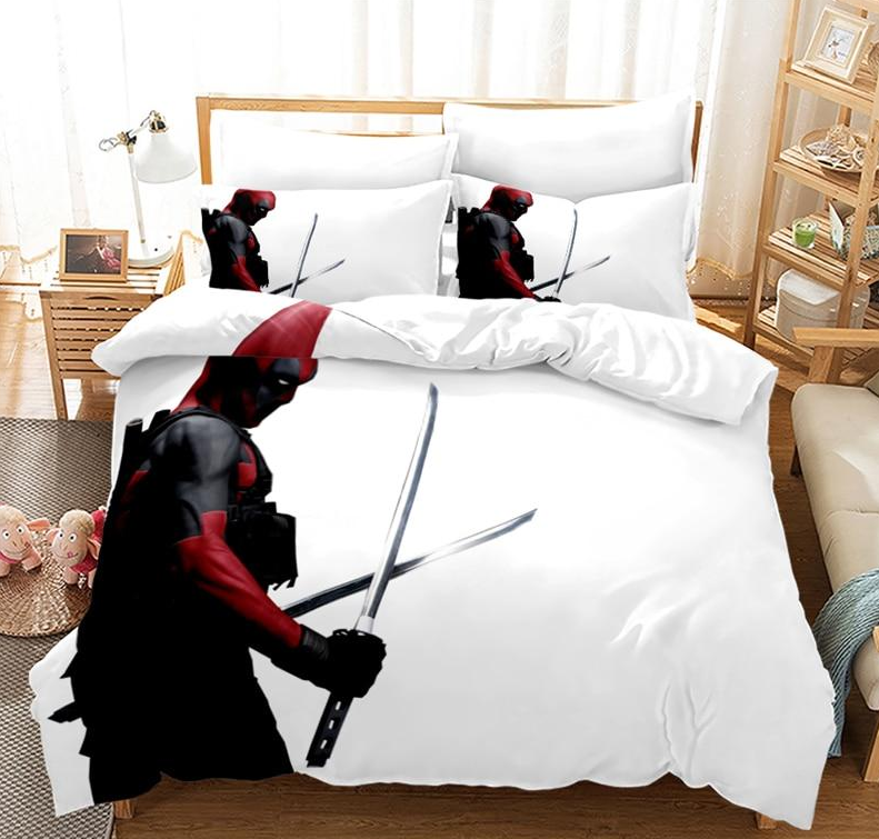 Valkoinen Deadpool Pussilakana