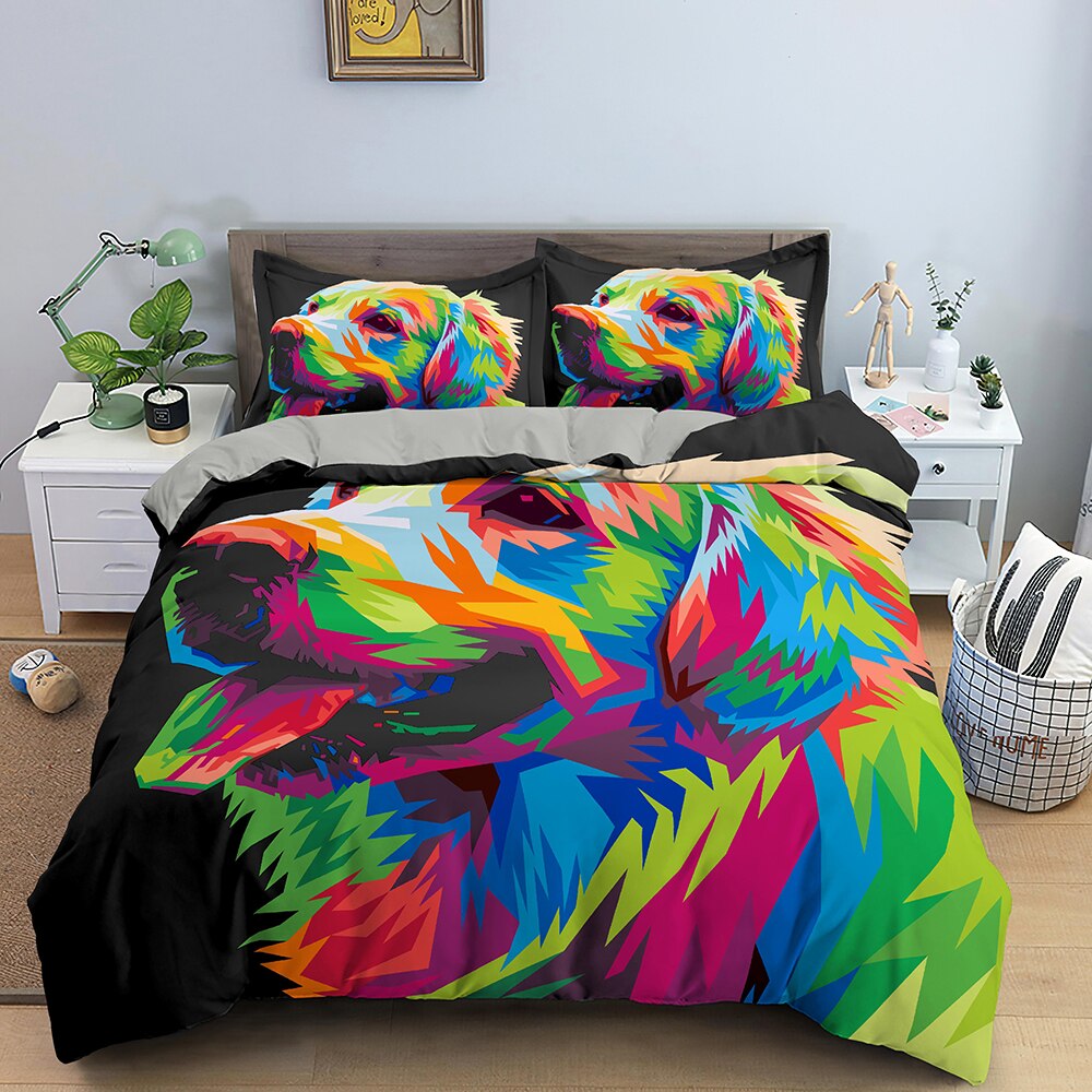 Monivärinen Golden Retriever Pussilakana