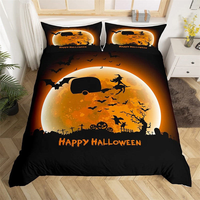 Halloween Full Moon Ja Witch Pussilakana