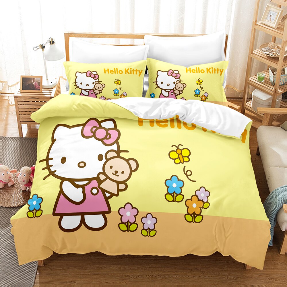 Hello Kitty Yellow Flowers Pussilakana
