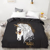 Musta Valkoinen Unicorn Pussilakana