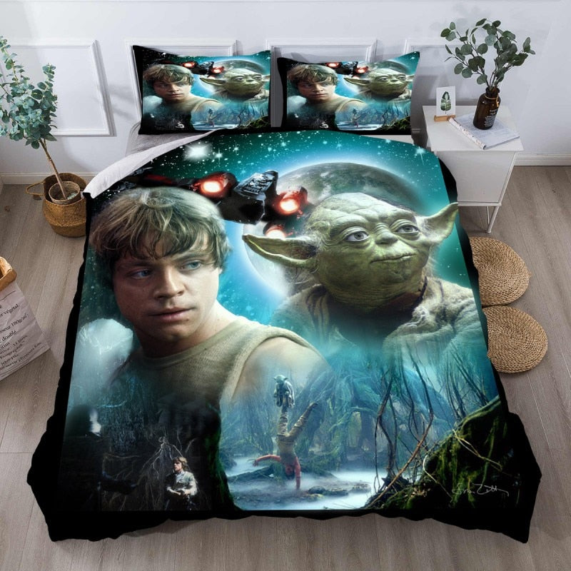 Star Wars Luke Ja Master Yoda Pussilakana