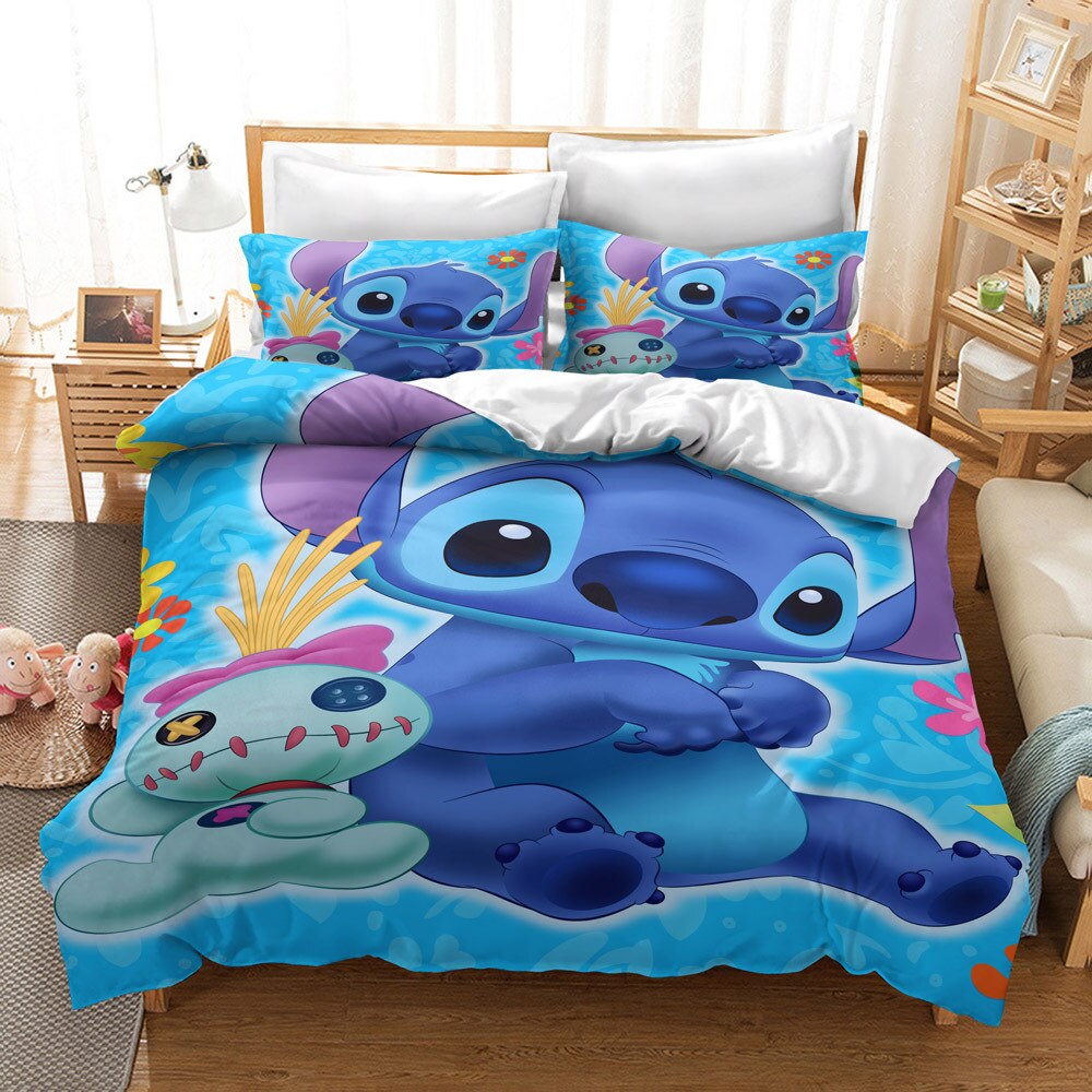 Sininen Stitch Pussilakana