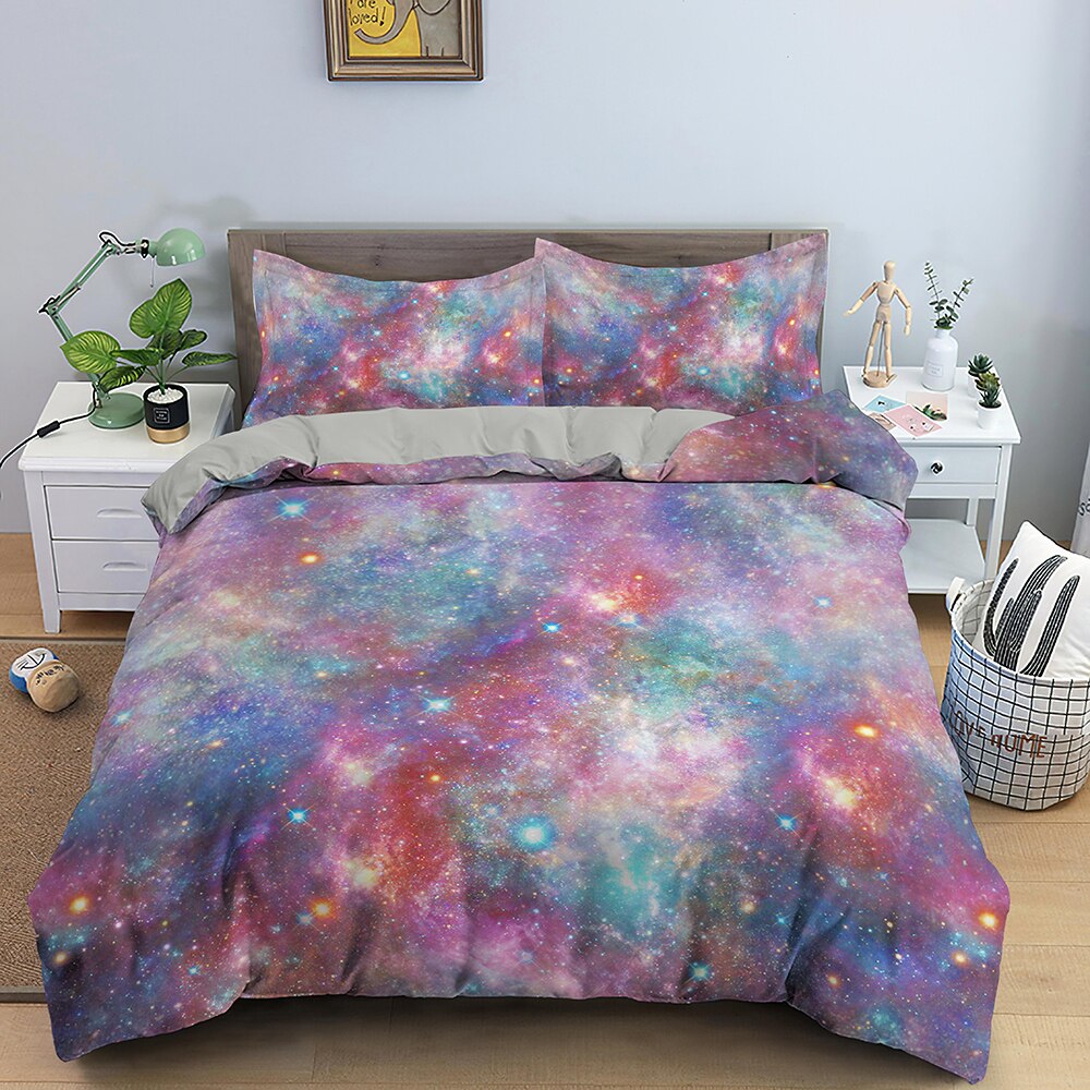 Monivärinen Universe Pussilakana