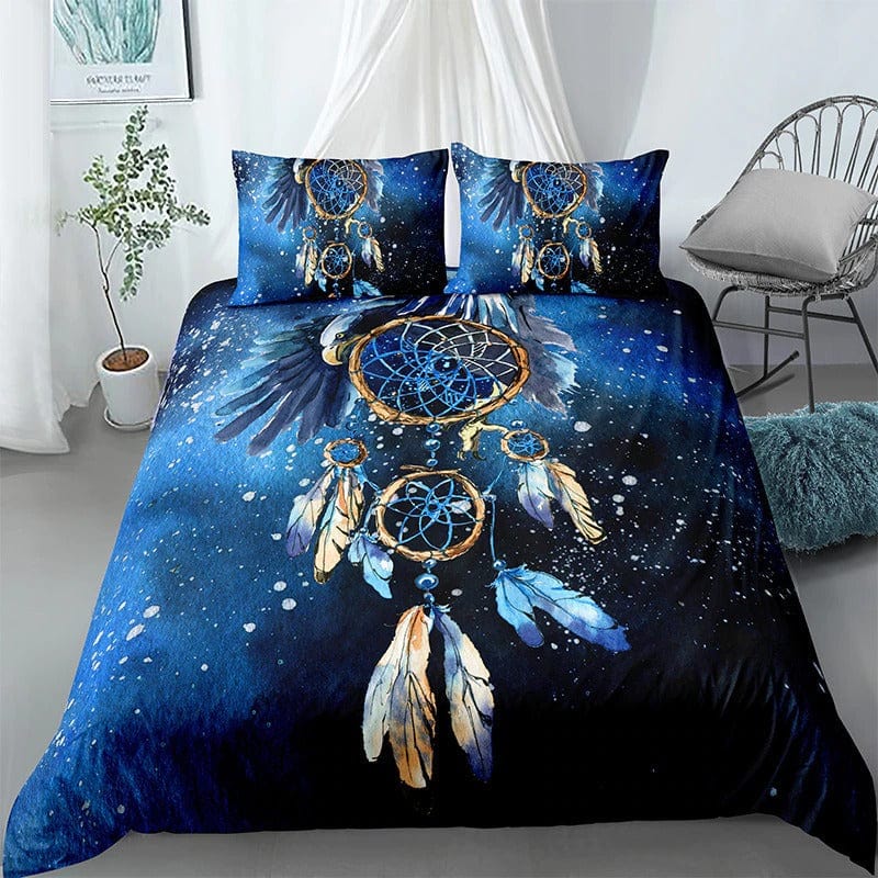 Sininen Dream Catcher Pussilakana