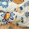 Beige Pussilakana Little Blue Flowers