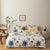 Beige Pussilakana Little Blue Flowers