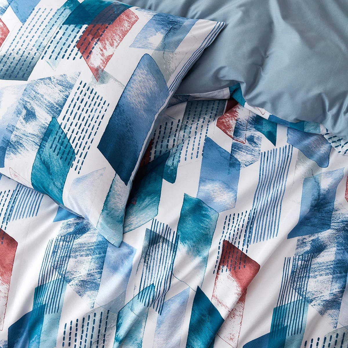 Valkoinen Ja Ankansininen Pussilakana