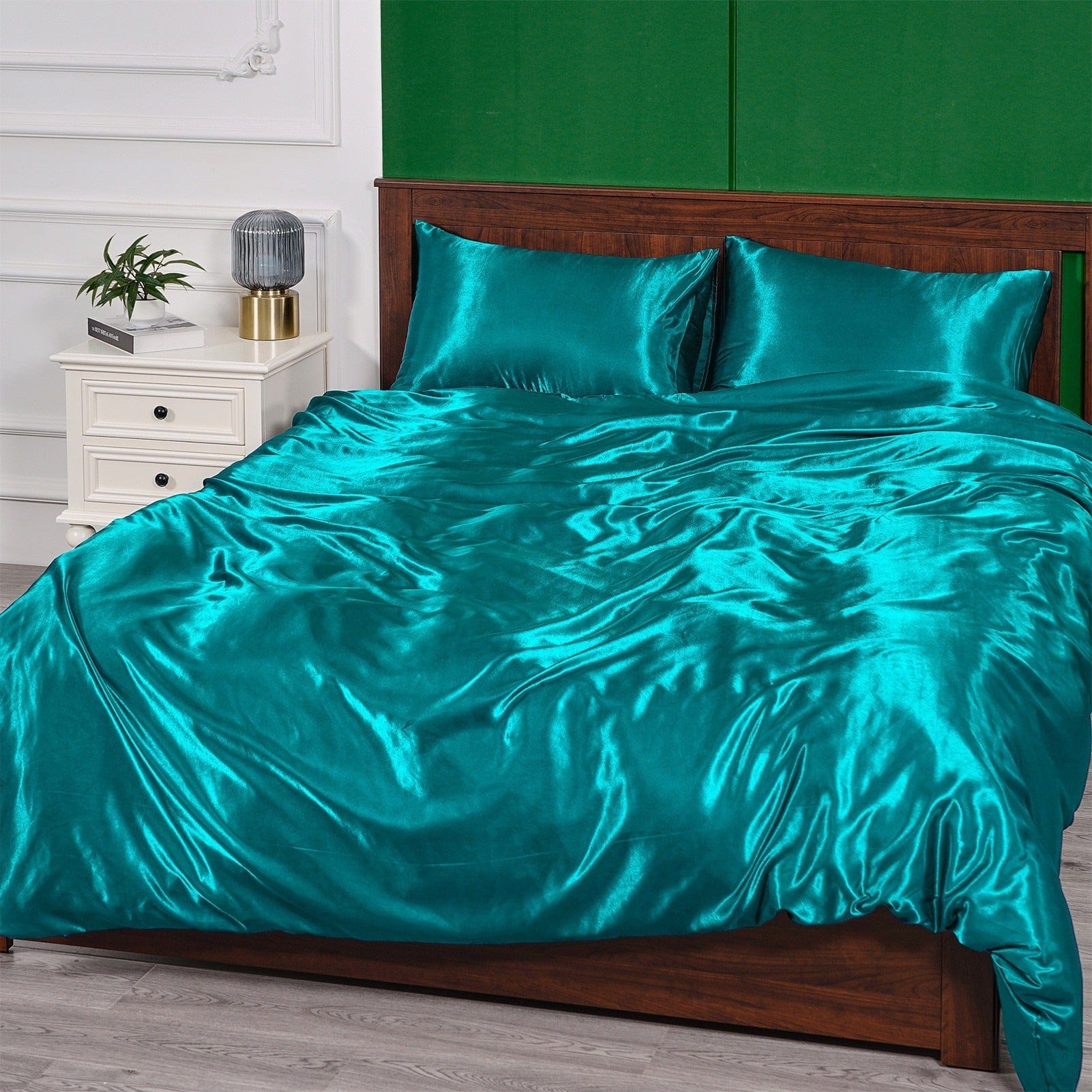 Sininen Satiininen Pussilakana