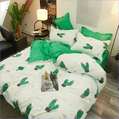 Vihreä Cactus Pussilakana