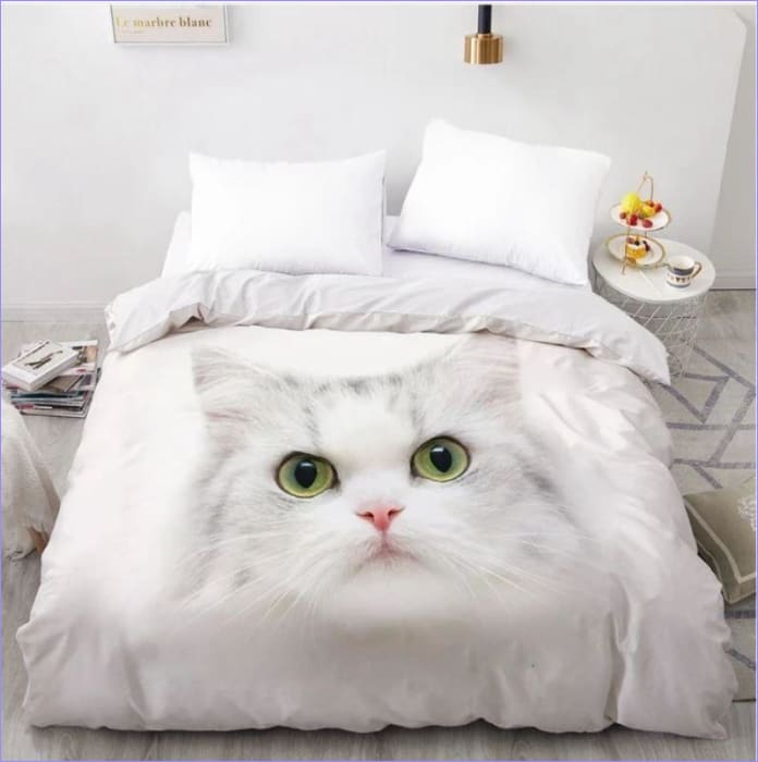 Valkoinen Kissan Pussilakana