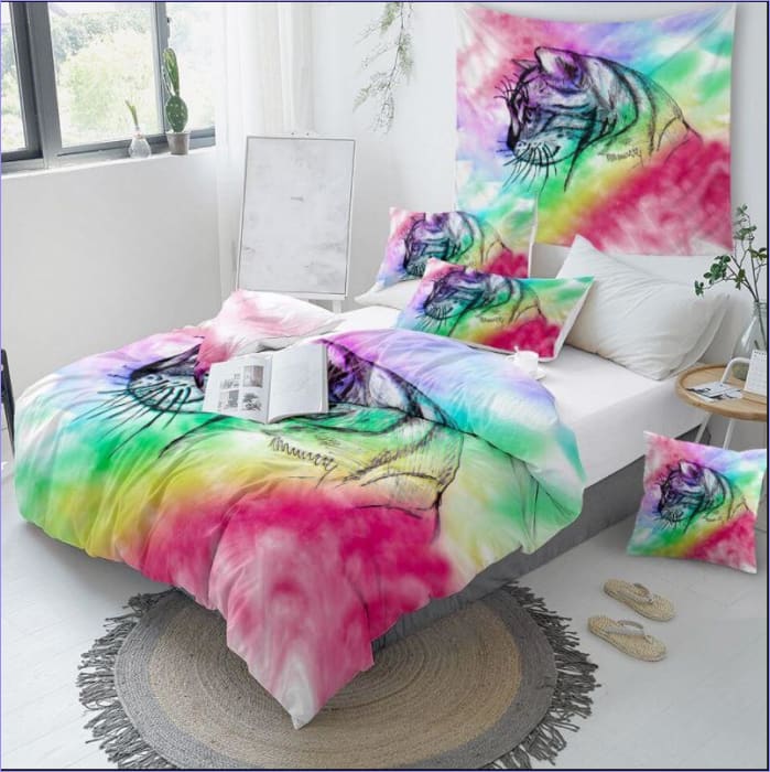 Rainbow Muotokuva Kissan Pussilakana