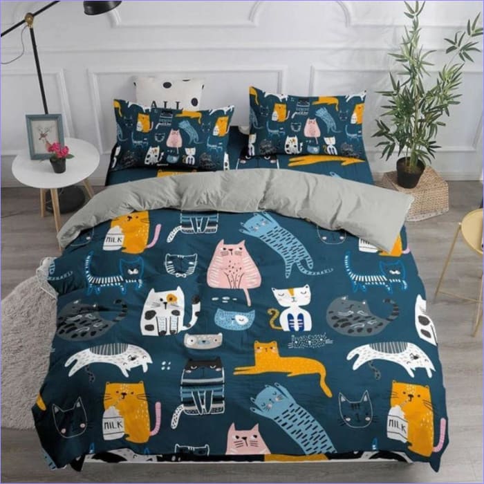Värikäs Cats Pussilakana