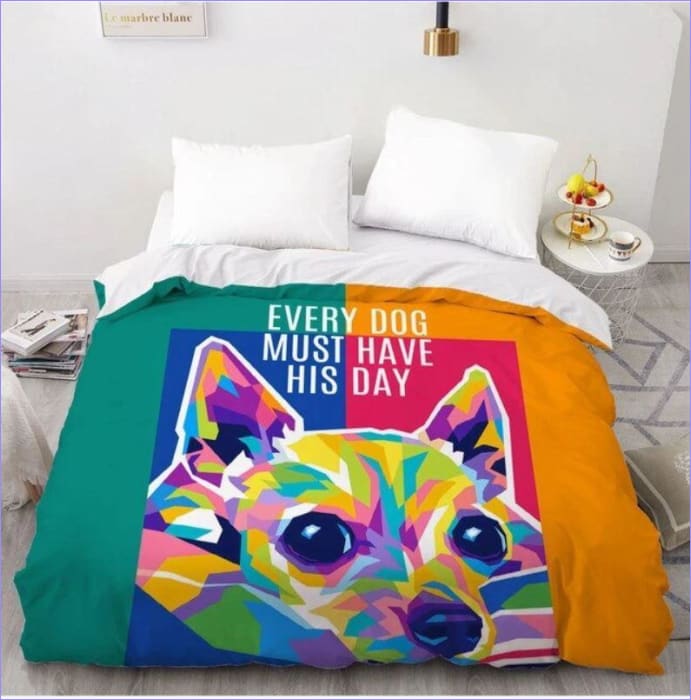 Monivärinen Chihuahua Pussilakana